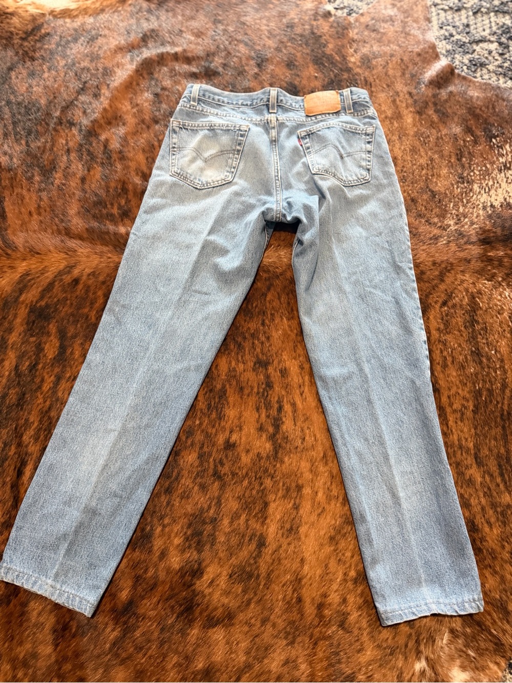 Levis 512 Slim Taper Premium Jeans Mens 36x30 Light Wash Blue Denim Pants USA 00